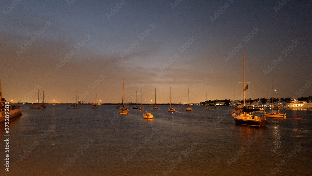 marina at night