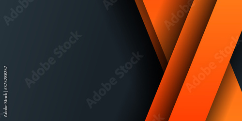 Abstract 3d orange background with blank space of paper layer 