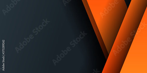 Abstract 3d orange background with blank space of paper layer 