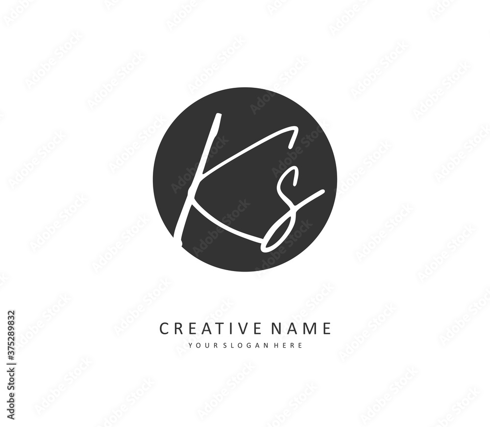 K S KS Initial letter handwriting and signature logo. A concept handwriting initial logo with template element. K S KS Initial letter handwriting and signature logo. A concept handwriting initial logo with template element.