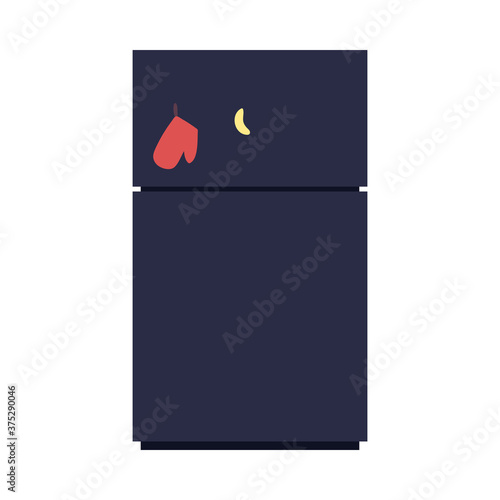 Modern Fridge Freezer refrigerator in black color