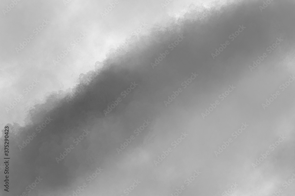 Fototapeta premium Abstract background white and black water color, Hand painted background.
