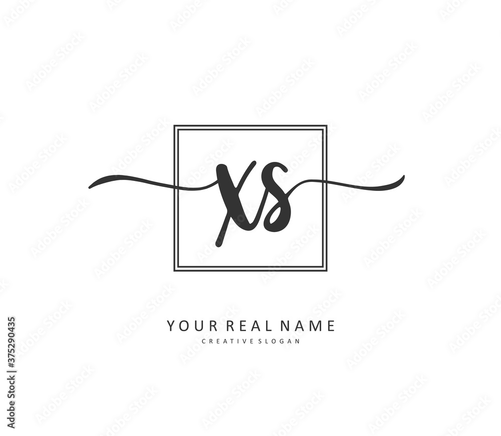 X S XS Initial letter handwriting and signature logo. A concept handwriting initial logo with template element. X S XS Initial letter handwriting and signature logo. A concept handwriting initial logo with template element.