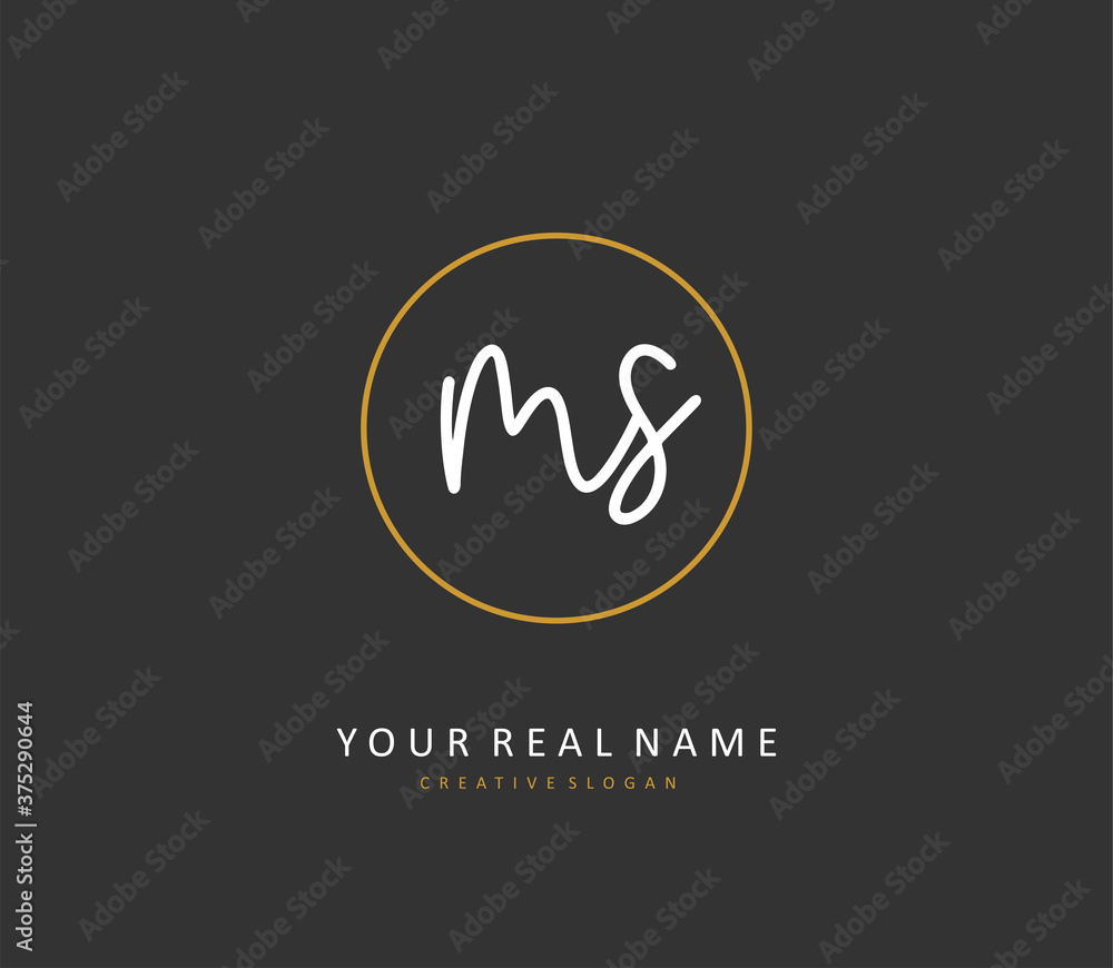 M S MS Initial letter handwriting and signature logo. A concept handwriting initial logo with template element. M S MS Initial letter handwriting and signature logo. A concept handwriting initial logo with template element.