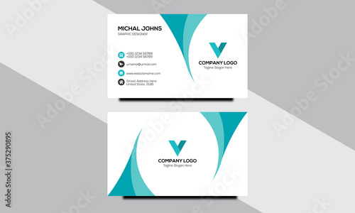 blue elegant business card template