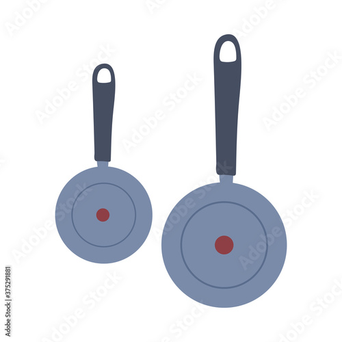 Metal kitchen utensils frying pan for cooking
