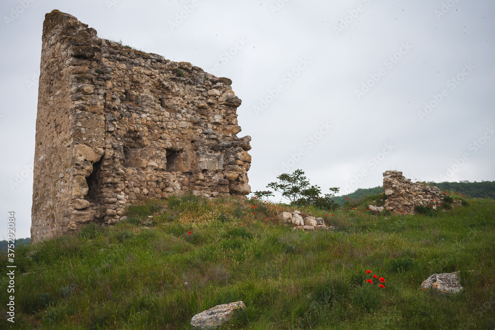 Ruins of Calamita fortress in Inkerman. Sevastopol