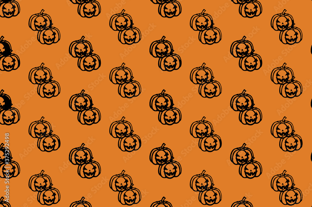 pumpkin seamless pattern design. suitable for wallpapers and backgrounds pumpkin seamless pattern design. suitable for wallpapers and backgrounds