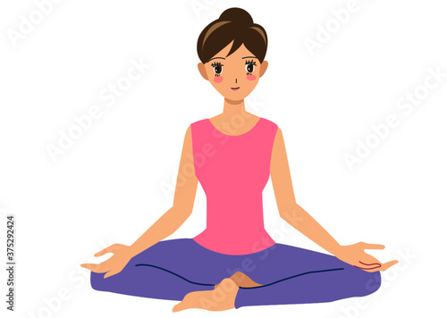 Wallpaper Mural ヨガをする女性
 Torontodigital.ca