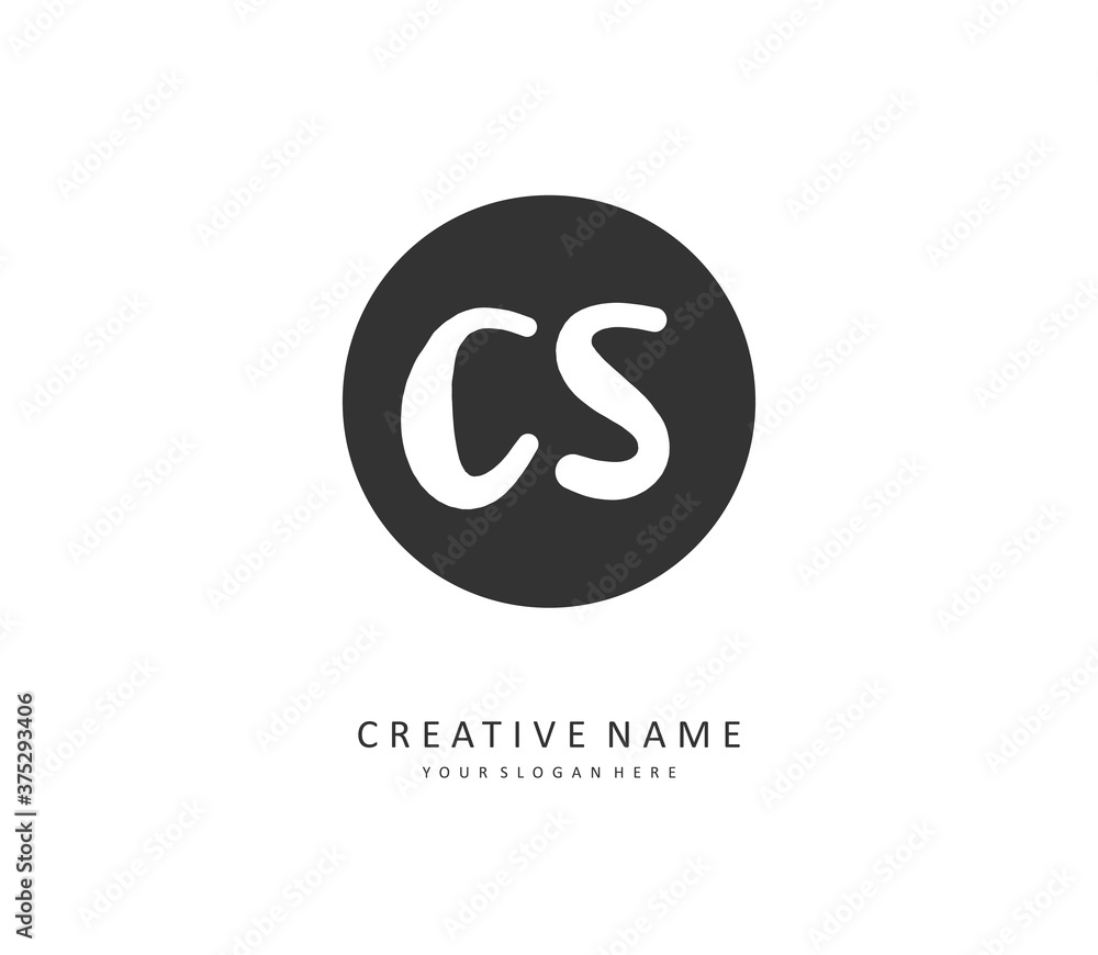 C S CS Initial letter handwriting and signature logo. A concept handwriting initial logo with template element. C S CS Initial letter handwriting and signature logo. A concept handwriting initial logo with template element.