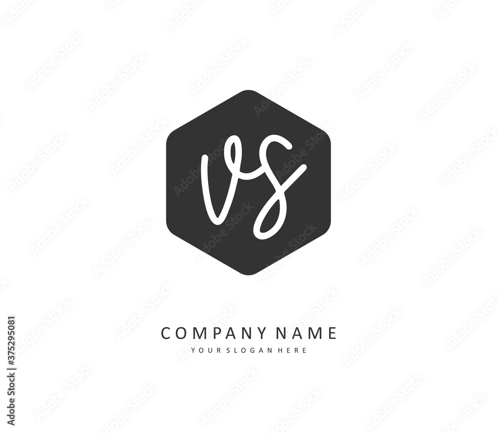 V S VS Initial letter handwriting and signature logo. A concept handwriting initial logo with template element. V S VS Initial letter handwriting and signature logo. A concept handwriting initial logo with template element.