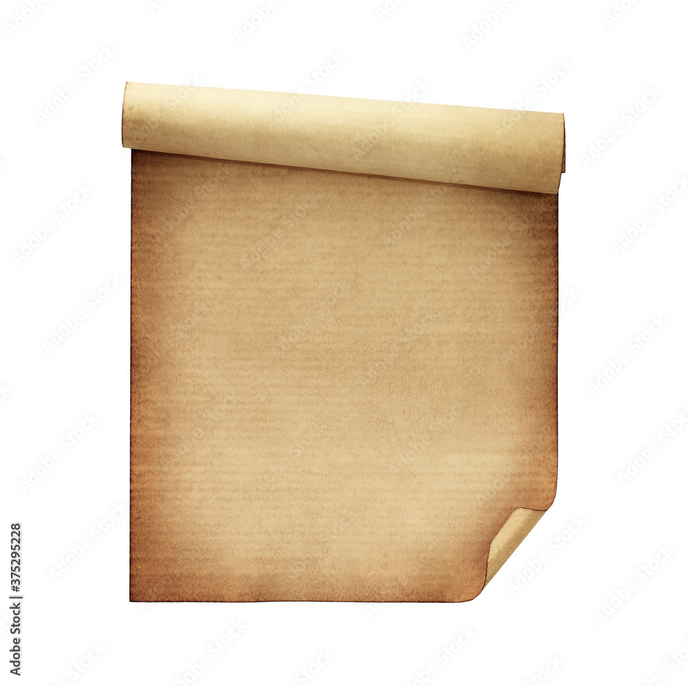 Obraz premium old paper sheet isolated on white