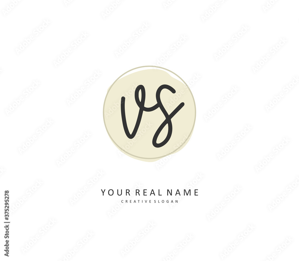 V S VS Initial letter handwriting and signature logo. A concept handwriting initial logo with template element. V S VS Initial letter handwriting and signature logo. A concept handwriting initial logo with template element.