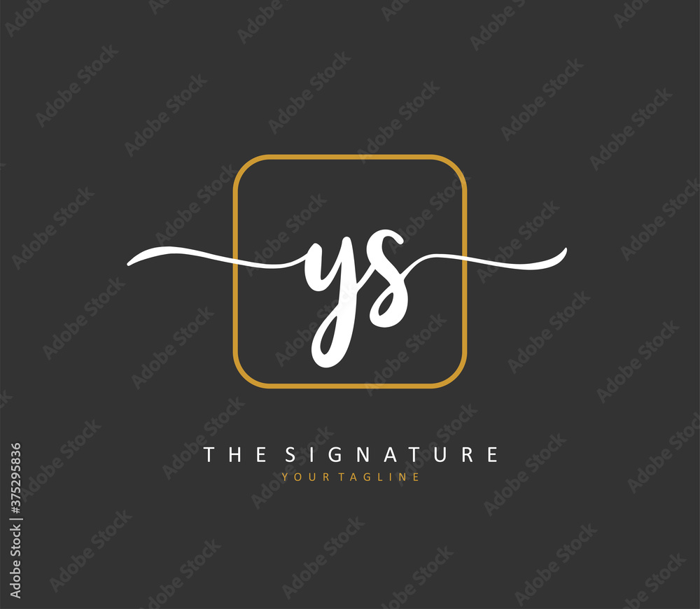 Y S YS Initial letter handwriting and signature logo. A concept handwriting initial logo with template element. Y S YS Initial letter handwriting and signature logo. A concept handwriting initial logo with template element.