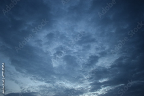 The beauty of the evening clouds. Dark sky