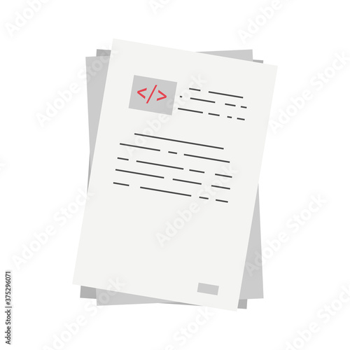 paper reports and presentations flat illustration vector