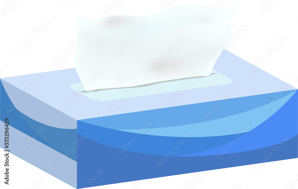 開いた青いティッシュのイラスト Stock Vector Adobe Stock