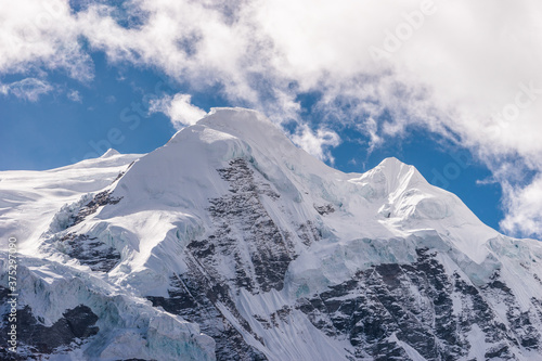 Mera peak, highest trekking peak in Everest or Khumbu region, Himalaya mountains range, Nepal © skazzjy