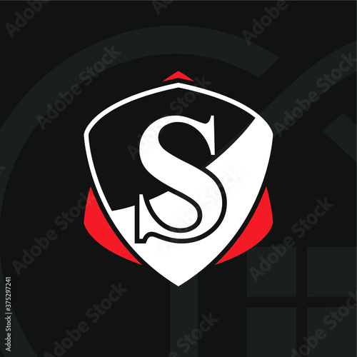 Letter S shield logo design inspiration