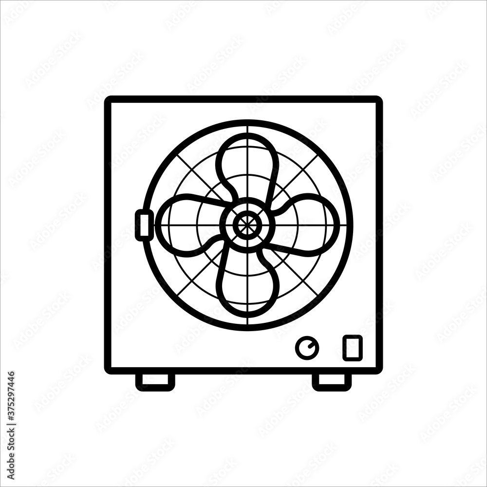 simple fan flat icon illustration vector