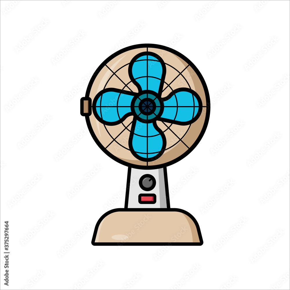 simple fan flat icon illustration vector simple fan flat icon illustration vector