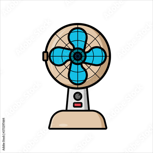 simple fan flat icon illustration vector