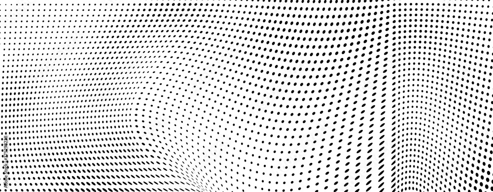 Abstract halftone wave dotted background Abstract halftone wave dotted background