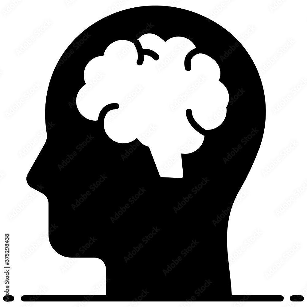 Brain icon vector design, human head in editable design
Brain icon vector design, human head in editable design