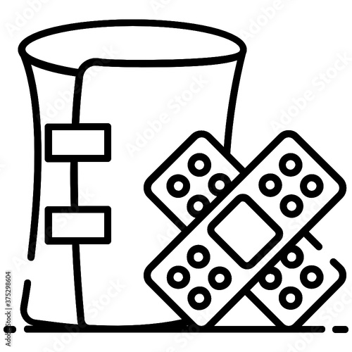 
Bandage is used as medical dressing or splint
