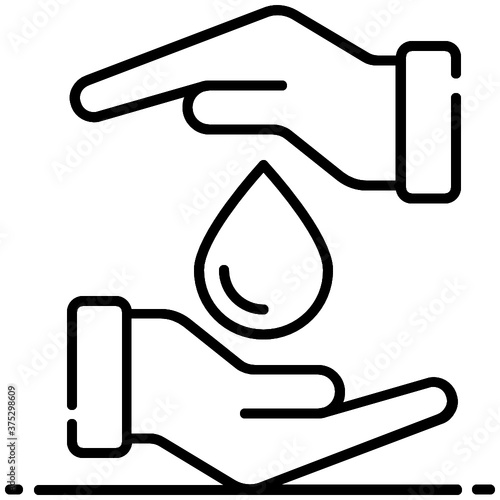 
Hand holding blood, icon design of blood donation 
