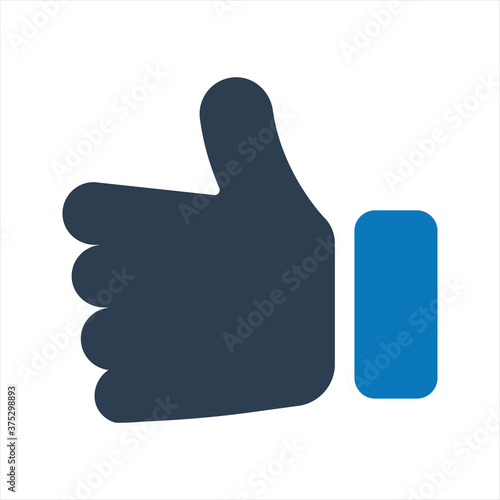 Finger up, thumb up icon