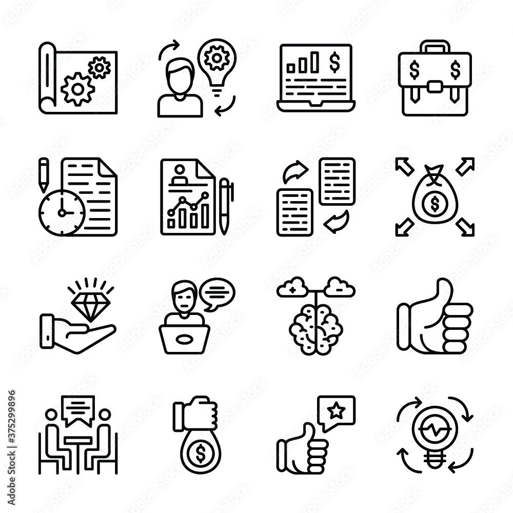 Business Planning Icons Set 