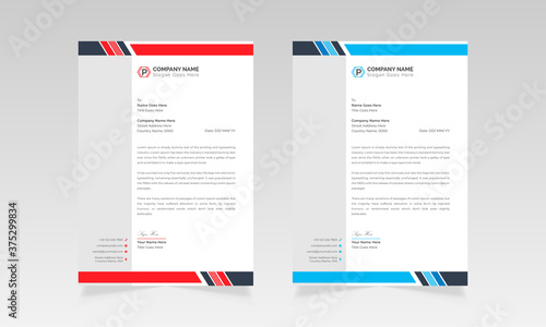 Corporate business letterhead design template 