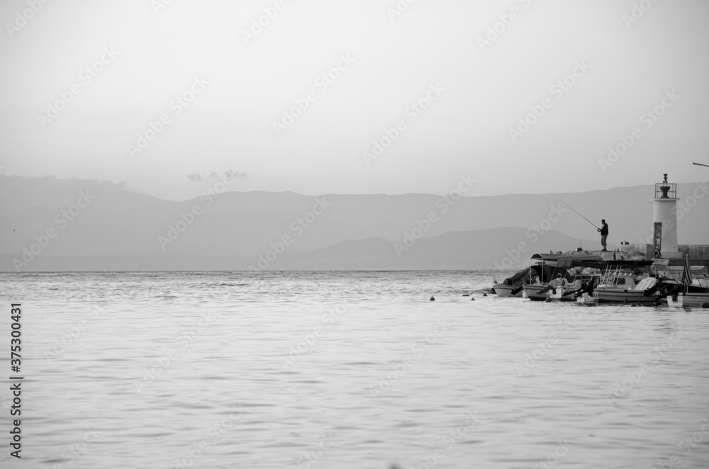 fishing boat on the river