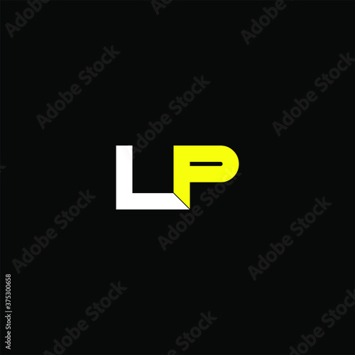 L P joint letter logo emblem design