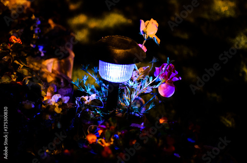 burning candles in the glass