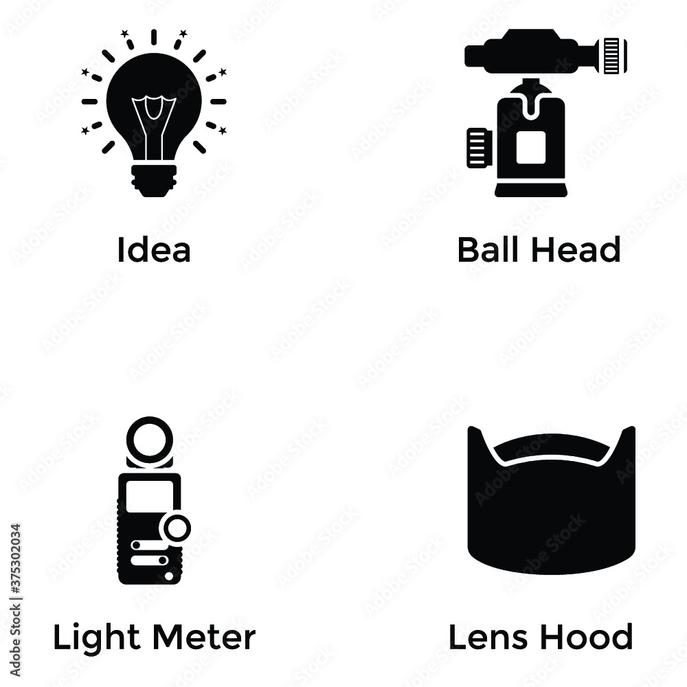 Camera Equipments Icons Camera Equipments Icons