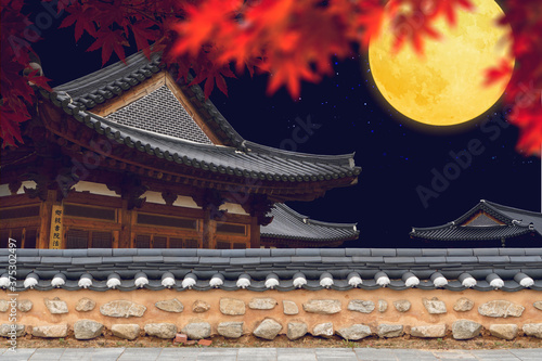 Korean traditional culture festival greeting background