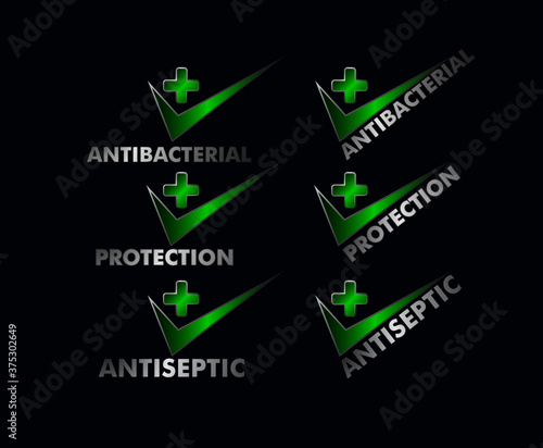 antibacterial, antiseptic,  and protection icon for sanitizer sign or healthcare company