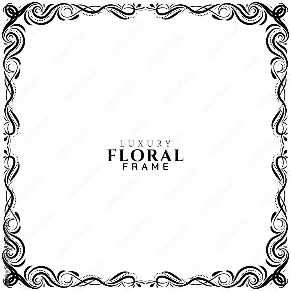 Ornamental floral frame elegant design background Ornamental floral frame elegant design background