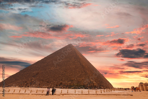  pyramids of Giza, in Egypt.