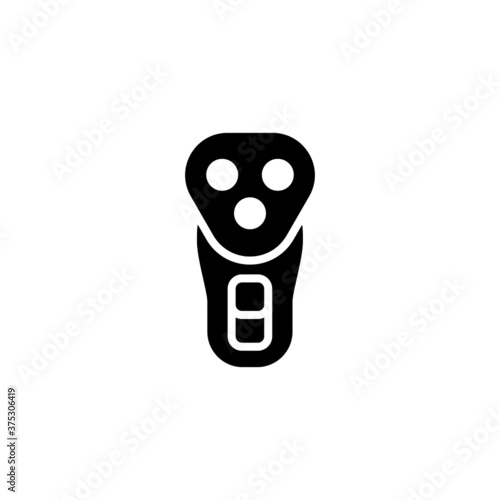 shaver electric icon in black flat glyph, filled style isolated on white background