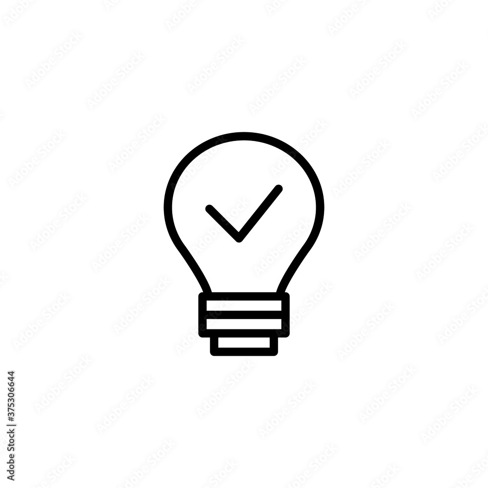 Idea Icon in black line style icon, style isolated on white background Idea Icon in black line style icon, style isolated on white background
