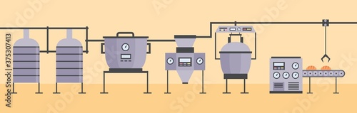 Bread factory equipment - food production industry machinery
