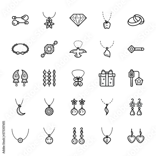 Set Of Jewelry Icons 