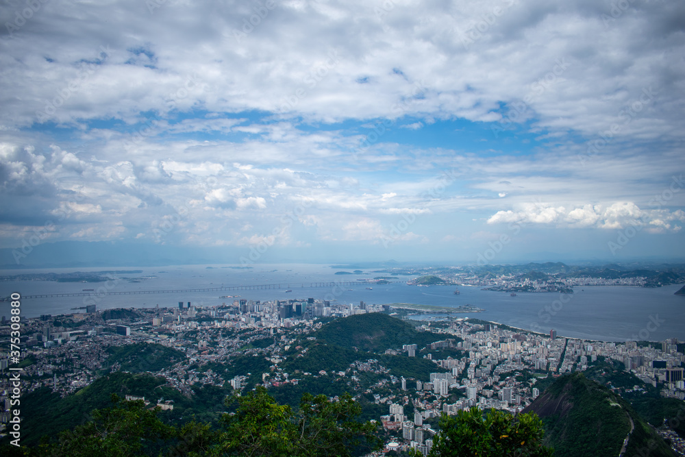 Rio de Janeiro city from the upside, Brazil
