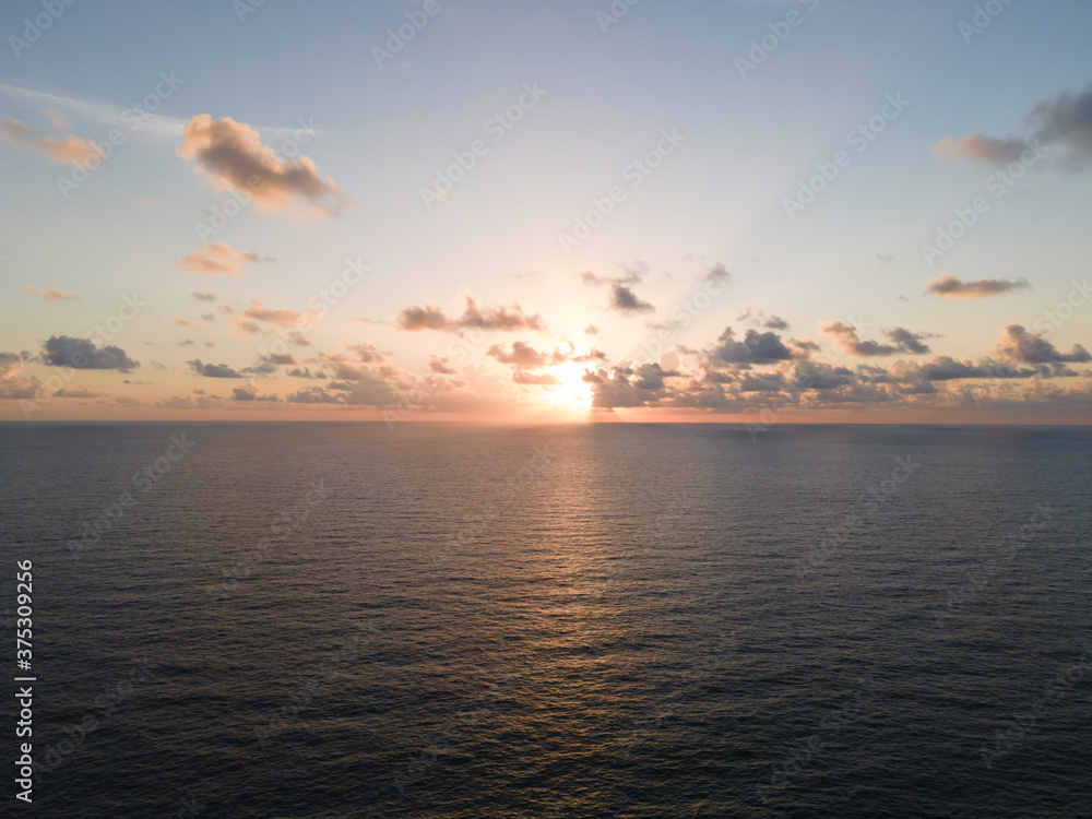 Naklejka premium Sea background, aerial view image, bright evening, Phuket, Thailand