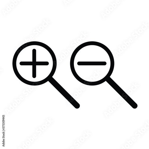 Zoom In Zoom Out Magnify Symbol Icon Vector Design Illustration