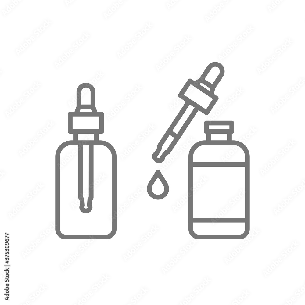 Cosmetic oil bottles icons Cosmetic oil bottles icons
