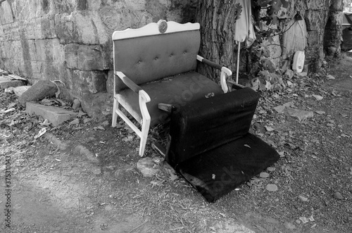 old abandoned chair